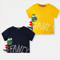 Load image into Gallery viewer, Baby Kid Boys Letters Dinosaur Tops Wholesale 24040911

