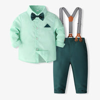 Load image into Gallery viewer, 2 Pieces Set Baby Kid Boys Solid Color Shirts And Pants Wholesale 240409111
