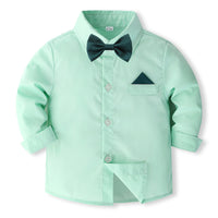 Load image into Gallery viewer, 2 Pieces Set Baby Kid Boys Solid Color Shirts And Pants Wholesale 240409111
