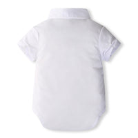 Load image into Gallery viewer, 2 Pieces Set Baby Kid Boys Bow Rompers And Solid Color Shorts Wholesale 240409116
