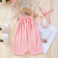 Load image into Gallery viewer, Baby Girls Solid Color Rompers Wholesale 240409118
