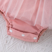 Load image into Gallery viewer, Baby Girls Solid Color Bow Rompers Wholesale 240409120
