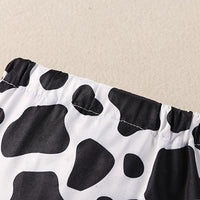 Load image into Gallery viewer, 2 Pieces Set Baby Girls Cartoon Rompers Color-blocking And Cow Shorts Wholesale 240409124
