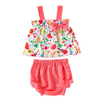 Load image into Gallery viewer, 2 Pieces Set Baby Kid Girls Cartoon Tank Tops And Solid Color Shorts Wholesale 240409126
