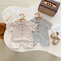Load image into Gallery viewer, Baby Boys Striped Rompers Wholesale 240409129

