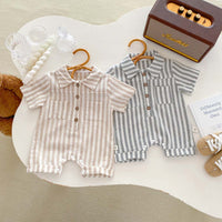 Load image into Gallery viewer, Baby Boys Striped Rompers Wholesale 240409129
