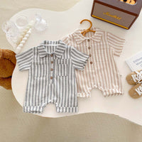 Load image into Gallery viewer, Baby Boys Striped Rompers Wholesale 240409129
