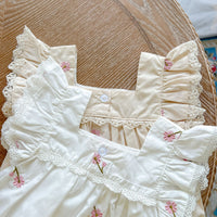 Load image into Gallery viewer, Baby Kid Girls Flower Embroidered Rompers Wholesale 24040913

