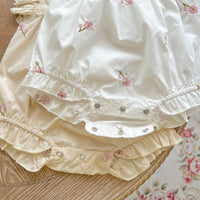 Load image into Gallery viewer, Baby Kid Girls Flower Embroidered Rompers Wholesale 24040913

