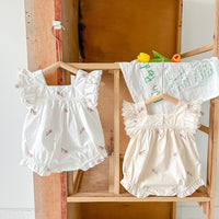 Load image into Gallery viewer, Baby Kid Girls Flower Embroidered Rompers Wholesale 24040913
