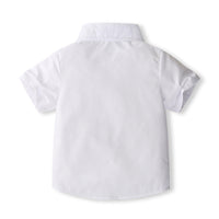 Load image into Gallery viewer, 2 Pieces Set Baby Kid Boys Solid Color Bow Shirts And Shorts Wholesale 240409130
