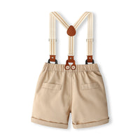 Load image into Gallery viewer, 2 Pieces Set Baby Kid Boys Solid Color Bow Shirts And Shorts Wholesale 240409131
