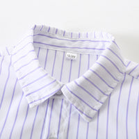 Load image into Gallery viewer, 2 Pieces Set Baby Kid Boys Striped Shirts And Solid Color Rompers Wholesale 240409132
