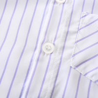 Load image into Gallery viewer, 2 Pieces Set Baby Kid Boys Striped Shirts And Solid Color Rompers Wholesale 240409132
