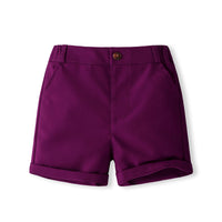 Load image into Gallery viewer, 2 Pieces Set Baby Kid Boys Solid Color Bow Shirts And Shorts Wholesale 240409133
