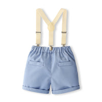 Load image into Gallery viewer, 2 Pieces Set Baby Kid Boys Solid Color Bow Shirts And Shorts Wholesale 240409134
