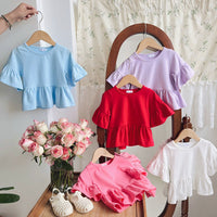 Load image into Gallery viewer, Baby Kid Girls Solid Color Tops Wholesale 240409135
