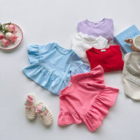 Load image into Gallery viewer, Baby Kid Girls Solid Color Tops Wholesale 240409135
