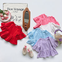 Load image into Gallery viewer, Baby Kid Girls Solid Color Tops Wholesale 240409135
