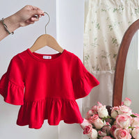 Load image into Gallery viewer, Baby Kid Girls Solid Color Tops Wholesale 240409135
