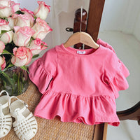 Load image into Gallery viewer, Baby Kid Girls Solid Color Tops Wholesale 240409135
