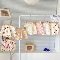 Load image into Gallery viewer, 2 Pieces Set Baby Kid Girls Flower Fruit Cartoon Print Tops And Shorts Wholesale 24040914
