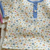 Load image into Gallery viewer, 2 Pieces Set Baby Kid Girls Flower Fruit Cartoon Print Tops And Shorts Wholesale 24040914
