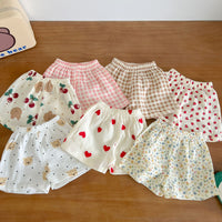 Load image into Gallery viewer, 2 Pieces Set Baby Kid Girls Flower Fruit Cartoon Print Tops And Shorts Wholesale 24040914

