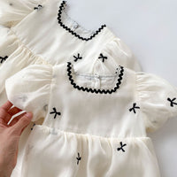 Load image into Gallery viewer, Baby Girls Bow Rompers And Dresses Wholesale 240409140
