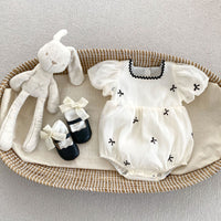 Load image into Gallery viewer, Baby Girls Bow Rompers And Dresses Wholesale 240409140
