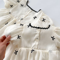 Load image into Gallery viewer, Baby Girls Bow Rompers And Dresses Wholesale 240409140
