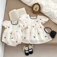Load image into Gallery viewer, Baby Girls Bow Rompers And Dresses Wholesale 240409140
