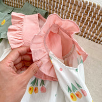 Load image into Gallery viewer, Baby Girls Flower Print Rompers Wholesale 240409145
