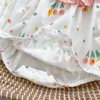 Load image into Gallery viewer, Baby Girls Flower Print Rompers Wholesale 240409145
