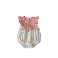 Load image into Gallery viewer, Baby Girls Flower Print Rompers Wholesale 240409145
