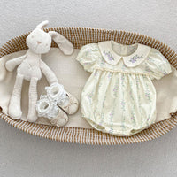 Load image into Gallery viewer, Baby Girls Flower Print Rompers Wholesale 240409146
