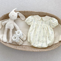 Load image into Gallery viewer, Baby Girls Flower Print Rompers Wholesale 240409146
