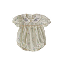 Load image into Gallery viewer, Baby Girls Flower Print Rompers Wholesale 240409146
