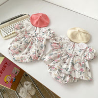 Load image into Gallery viewer, Baby Kid Girls Flower Print Rompers Wholesale 240409147
