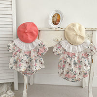 Load image into Gallery viewer, Baby Kid Girls Flower Print Rompers Wholesale 240409147

