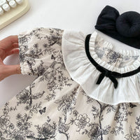 Load image into Gallery viewer, 2 Pieces Set Baby Kid Girls Flower Butterfly Print Tops And Shorts Wholesale 240409149
