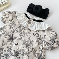 Load image into Gallery viewer, 2 Pieces Set Baby Kid Girls Flower Butterfly Print Tops And Shorts Wholesale 240409149
