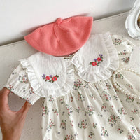 Load image into Gallery viewer, Baby Girls Flower Print Rompers Wholesale 240409150
