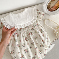 Load image into Gallery viewer, Baby Girls Flower Print Rompers Wholesale 240409150
