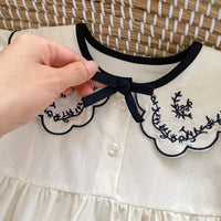 Load image into Gallery viewer, Baby Girls Solid Color Embroidered Rompers Wholesale 240409159
