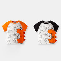Load image into Gallery viewer, Baby Kid Boys Dinosaur Print Tops Wholesale 24040916
