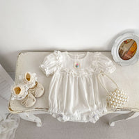 Load image into Gallery viewer, Baby Girls Solid Color Rompers Wholesale 240409161
