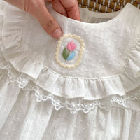 Load image into Gallery viewer, Baby Girls Solid Color Rompers Wholesale 240409161
