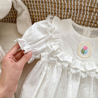 Load image into Gallery viewer, Baby Girls Solid Color Rompers Wholesale 240409161
