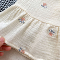 Load image into Gallery viewer, 2 Pieces Set Baby Kid Girls Checked Embroidered Tank Tops And Shorts Wholesale 240409163
